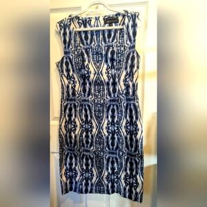 💙 ANNE KLEIN 💙 Artistic Blue Print Sheath Dress